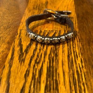 Brighton Leather/Silver Harmony Bandit Bracelet